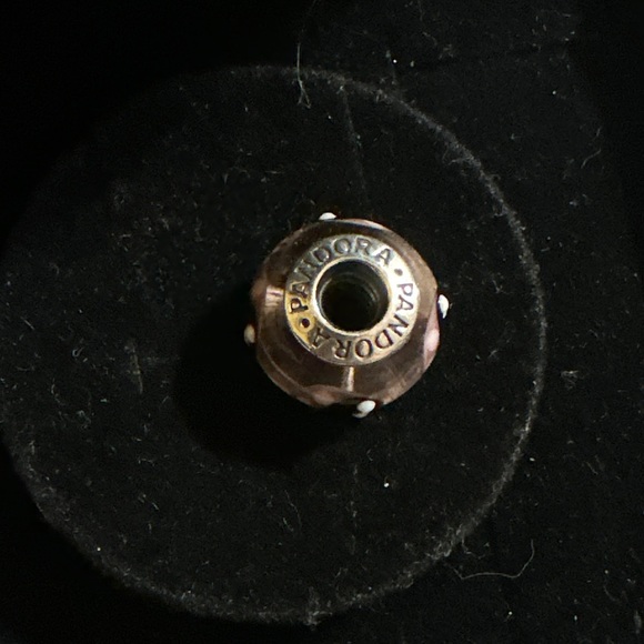 Authentic Pandora purple lucky ladybug glass murano sterling silver charm 🐞 - Picture 5 of 6